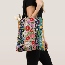 Eine helle, frische Blumen-Tasche.