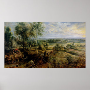 Eine Herbst-Landschaft mit Blick auf Het Steen Poster
