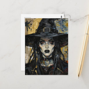 Eine Hexe  Postkarte