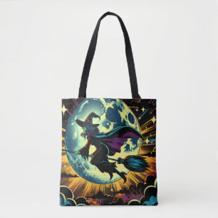Eine Hexe und ein VollmondHalloween Tasche