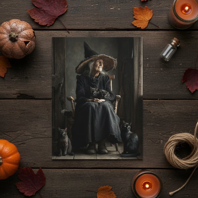 Eine Hexe und ihre Katzen Postkarte (Von Creator hochgeladen)