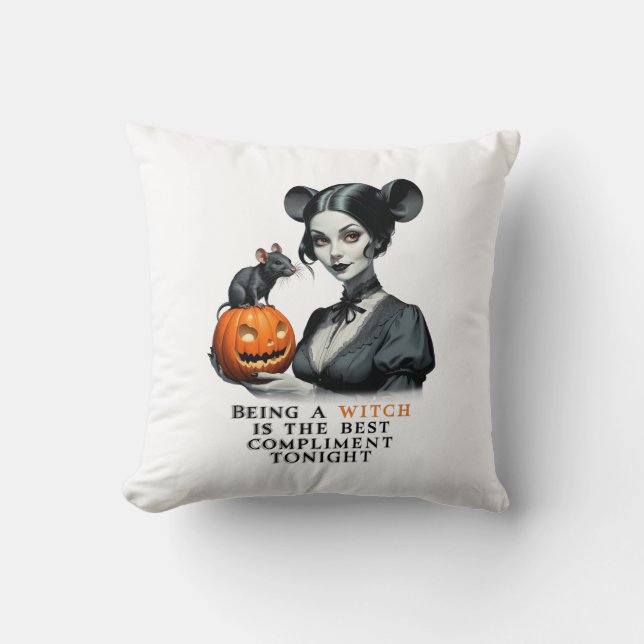 Eine Hexe zu sein ist heute Abend das beste Kompli Kissen (Vorderseite)