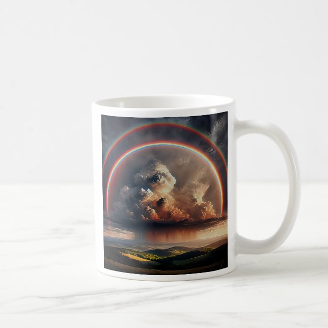 Eine himmlische Darstellung im Himmel. Kaffeetasse (Rechts)