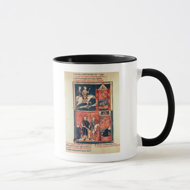 Eine Hirschjagd und ein König Tasse (Rechts)