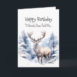 Eine Hirschspersonal Geburtstagskind Karte<br><div class="desc">Alles Gute zum Geburtstag. Deine Persönlichkeit ist wie ein Hirschschwein "... dass Gnade und Freundlichkeit das Leben schön machen. Wie das Reh tragen Sie leise Kraft und ein edles Herz,  das jeden um sich herum inspiriere. Ich wünsche dir einen Geburtstag voller Ruhe,  Schönheit und Staunen."</div>