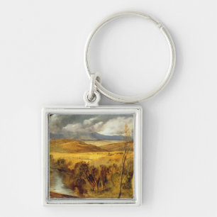 Eine Hochland-Landschaft, c.1825-35 (Öl an Bord) Schlüsselanhänger