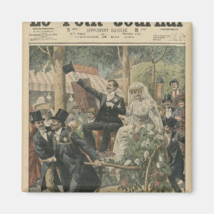 Eine Hochzeit auf einer Handkarre Magnet