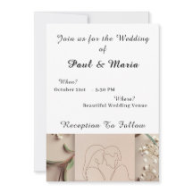 Eine Hochzeit mit Elegant - Moderne Einladung