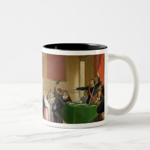 Eine Hochzeit unter der Kommune von Paris von 1871 Zweifarbige Tasse