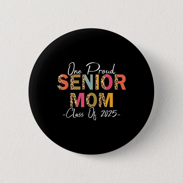 Eine hohe Mama Cl von 2025 Abschluss Leopard Button (Vorderseite)