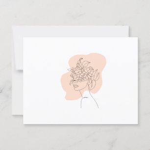 Eine hübsche, Bohemisch inspiriert Lady auf einer  Postkarte