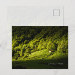 Eine Hütte im Tal, Asturien Reise Postkarte