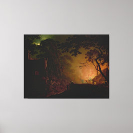Eine Hütte in der Nacht, Joseph Wright von Derby Leinwanddruck