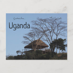 Eine Hütte in Uganda Postkarte