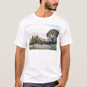 Eine idyllische britische Dorfskizze T-Shirt