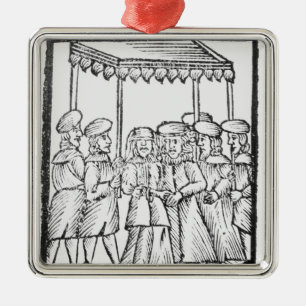 Eine Illustration einer jüdischen Hochzeit Ornament Aus Metall