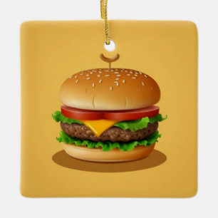 Eine Illustration eines köstlichen Käsermeister Keramikornament
