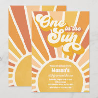 Eine in der Sonne Retro Sonnenschein 1. Geburtstag