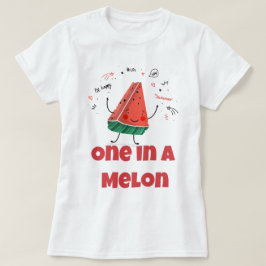 Eine in einem Melon - Fun Summer Watermelon Design T-Shirt