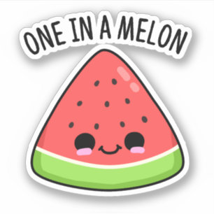 Eine in einem Melon Funny Fatermelon Pub Aufkleber