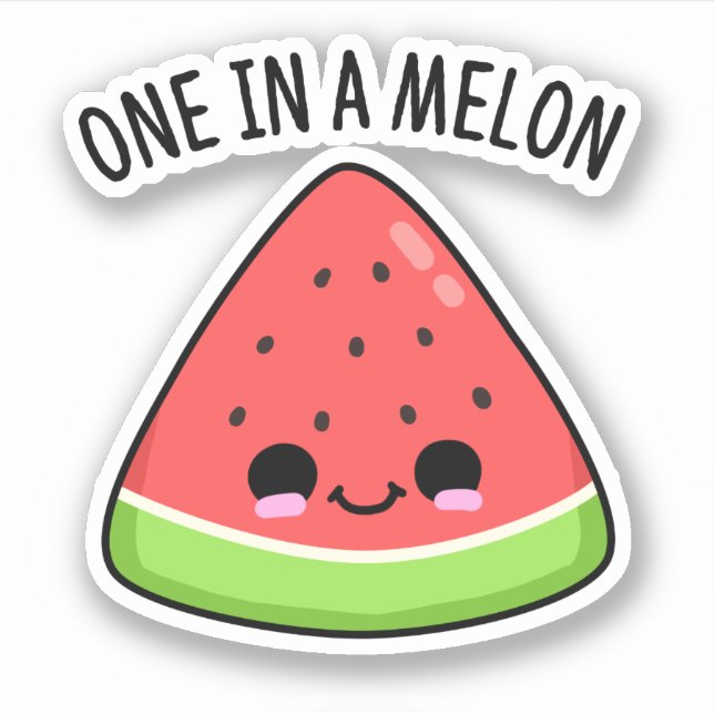 Eine in einem Melon Funny Fatermelon Pub Aufkleber (Vorderseite)
