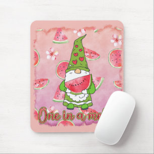 Eine in einem Melon   Green Gnome & Watermelon Mousepad