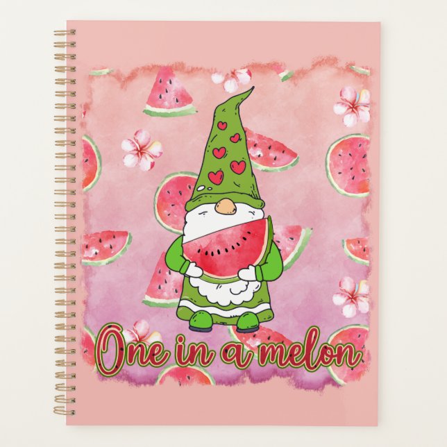 Eine in einem Melon | Green Gnome & Watermelon Planer (Vorderseite)