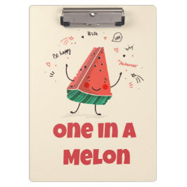 Eine in einem Melon - Niedliches Watermelon-Clipbo Klemmbrett