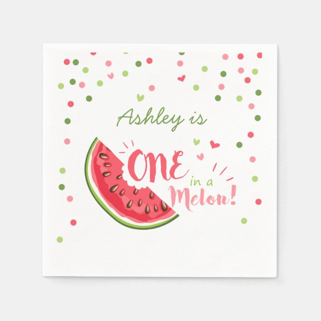 Eine in einem Melon Papier Napkins Summer Watermel Serviette (Vorderseite)