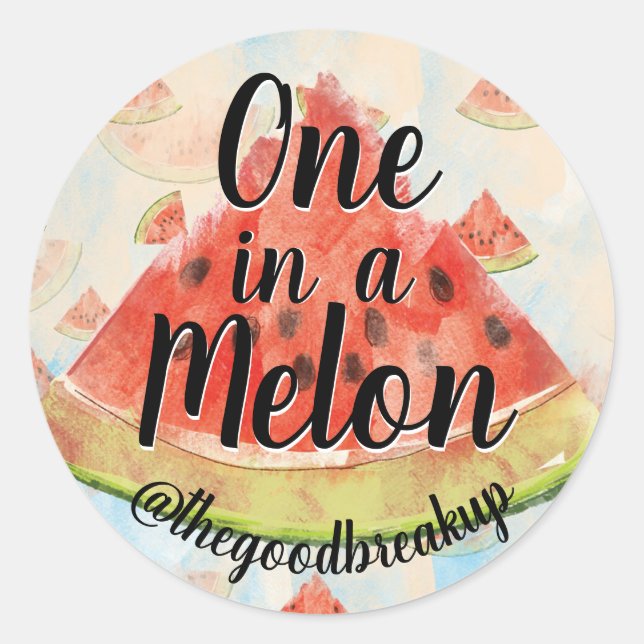 Eine in einem Melon Runder Aufkleber (Vorderseite)