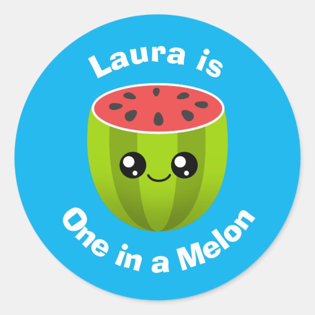 Eine in einem Melon Runder Aufkleber (Vorderseite)