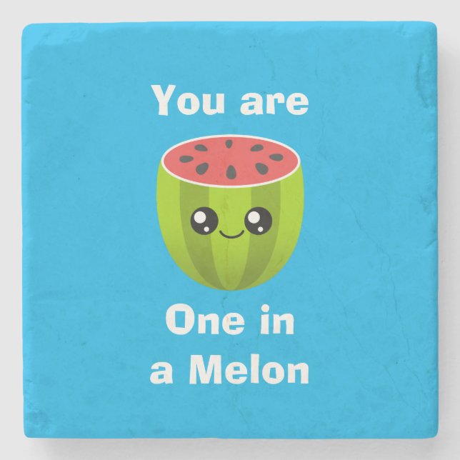 Eine in einem Melon Steinuntersetzer (Vorderseite)