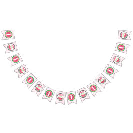 Eine in einem Melon Watermelon Baby Girl's 1. Gebu Wimpelkette