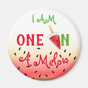 Eine in einem Melon Watermelon Frucht Magnet