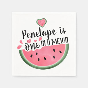Eine in einem Melon Watermelon Personalisierten Ge Serviette