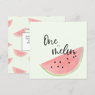 Eine in einer Melon First Birthday Card für Jungen Einladung