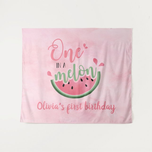 Eine in einer Melon Wassermelone Wasserfarbe 1. Ge Wandteppich (Vorderseite (Horizontal))