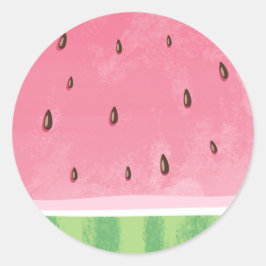Eine in einer Melone Watermelon Tags Umschlag Aufk Runder Aufkleber