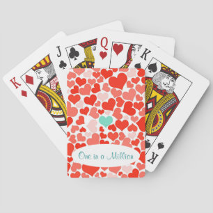 Eine in einer Million Herz Valentine Spielkarten