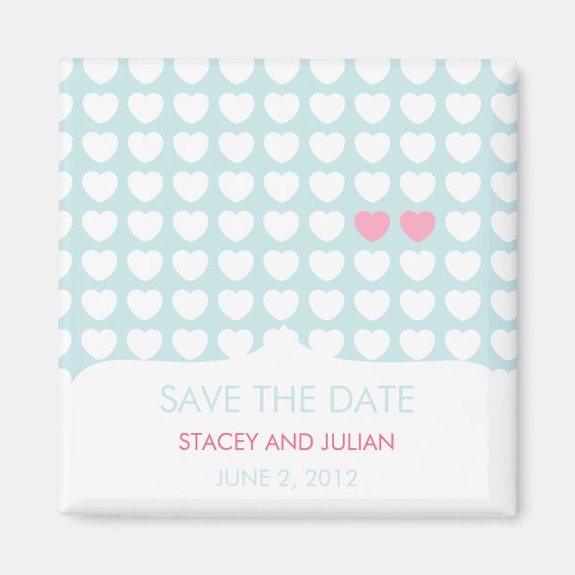 Eine in einer Million Herzen speichern das Datumsf Magnet (Vorne)