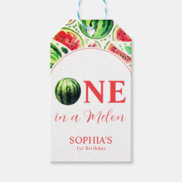 Eine in Melon erste Geburtstagsparty Geschenkanhänger