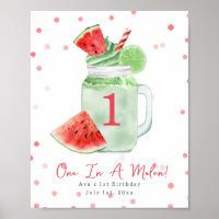 Eine in Melon First Birthday Watermelon Smoothie