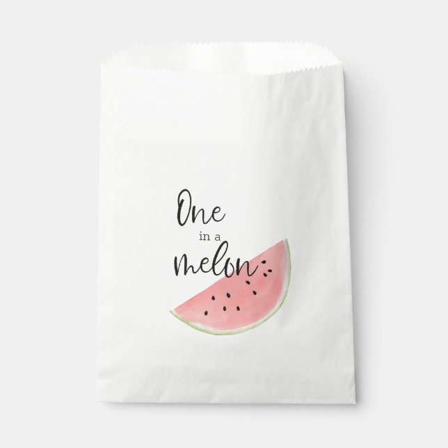 Eine in Melon Gastgeschenk Bags Geschenktütchen (Vorderseite)