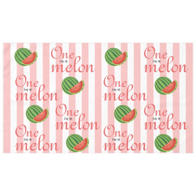 Eine in Melon Watermelon Geburtstagsparty Tischdecke (Vorderseite (Horizontal))