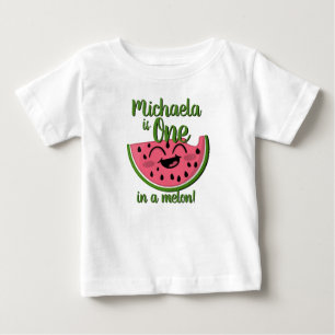 Eine in Melon Watermelon Niedlich erster Geburtsta Baby T-shirt