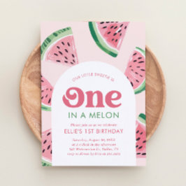 Eine in Melon Watermelon zum Geburtstag Einladung