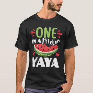 Eine in Melon Yaya Niedlich Watermelon Summer Fami T-Shirt