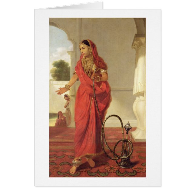 Eine indische Tänzerin mit einer Huka, 1772 (Öl an (Vorne)