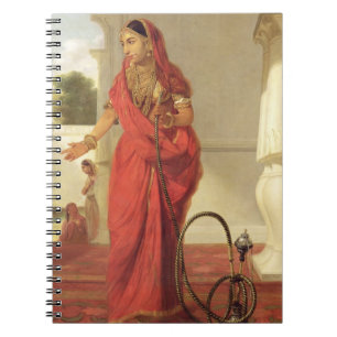 Eine indische Tänzerin mit einer Huka, 1772 (Öl an Notizblock