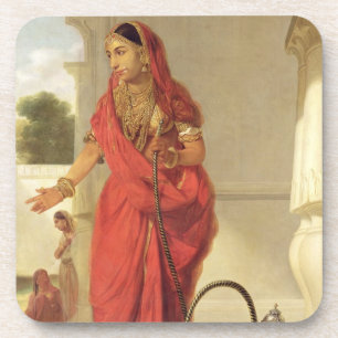 Eine indische Tänzerin mit einer Huka, 1772 (Öl Untersetzer